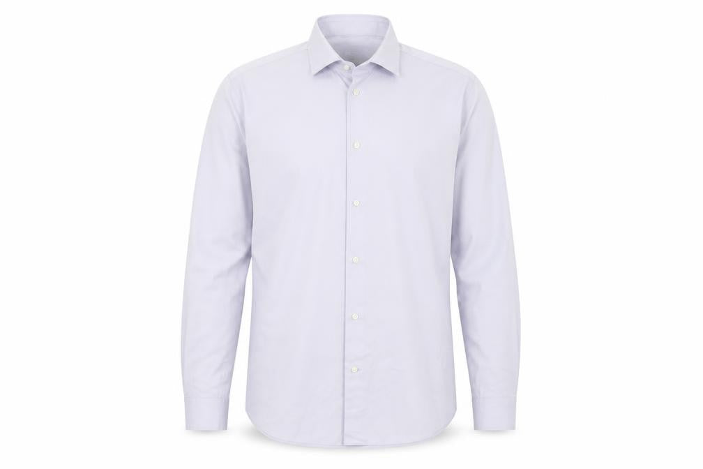 NEXT Mens Purple Polyester Button-Up Size 17 Collared Button