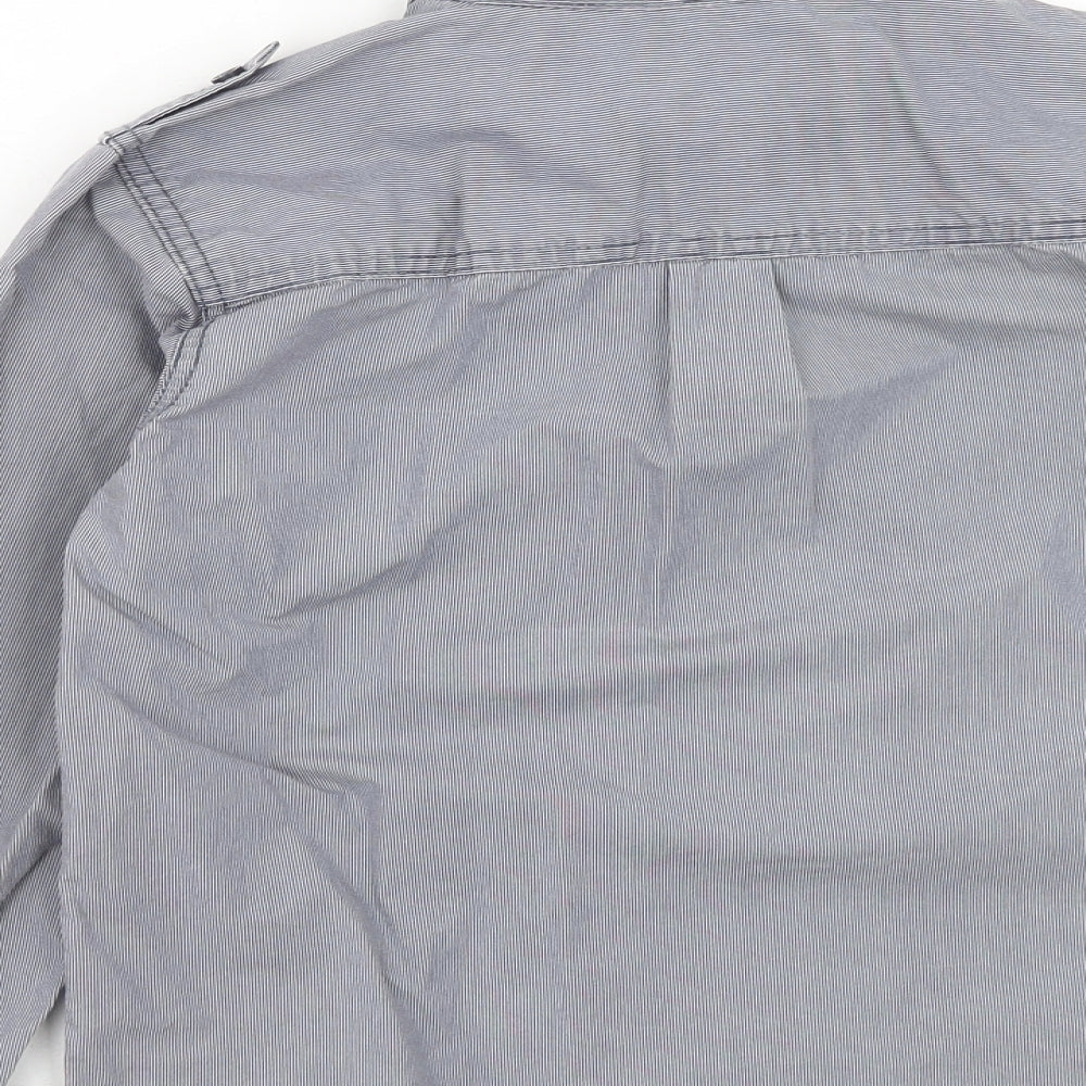 George Boys Blue Cotton Basic Button-Up Size 9-10 Years Collared Button