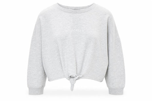 primar Womens Grey Polyester Pullover Sweatshirt Size 4 Pullover - Dreamer Knot Front