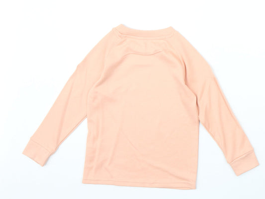 Preworn Girls Pink 100% Cotton Pullover Sweatshirt Size 2-3 Years Pullover
