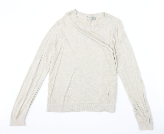 ASOS Womens Beige Round Neck Viscose Pullover Jumper Size 8