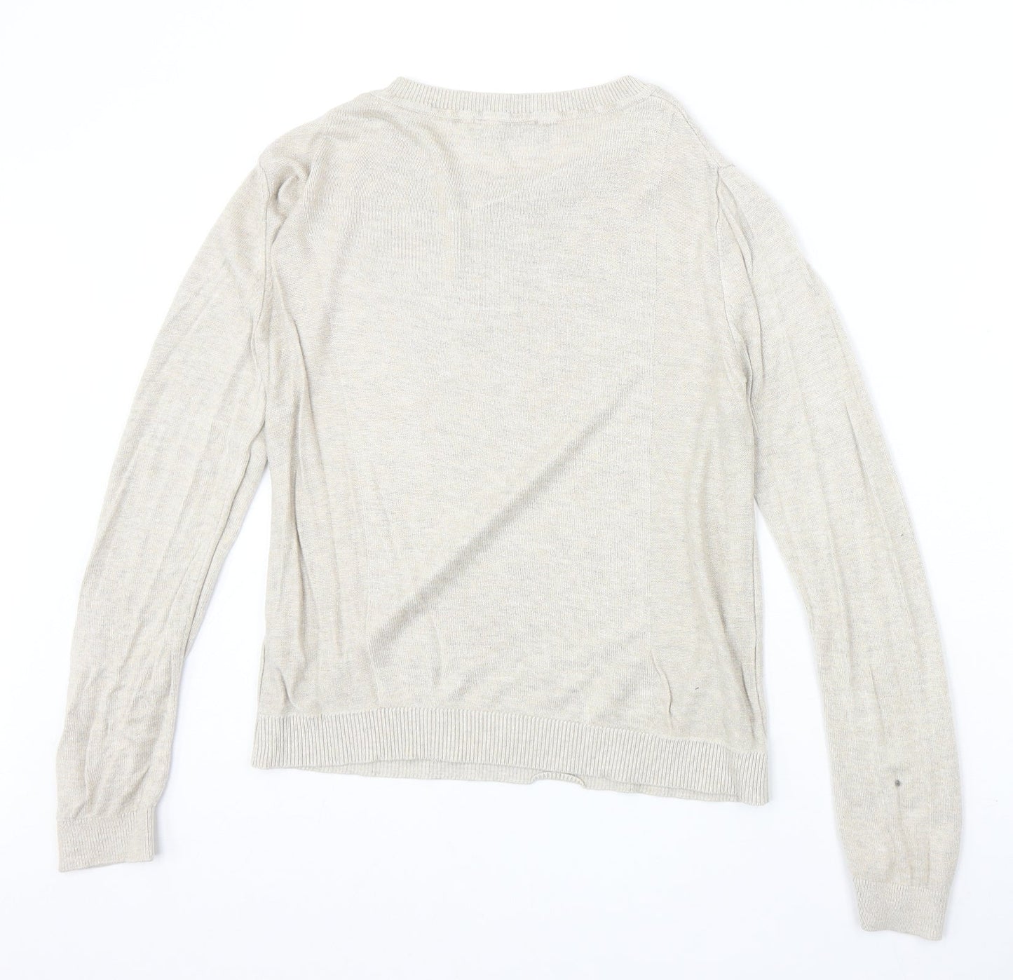 ASOS Womens Beige Round Neck Viscose Pullover Jumper Size 8