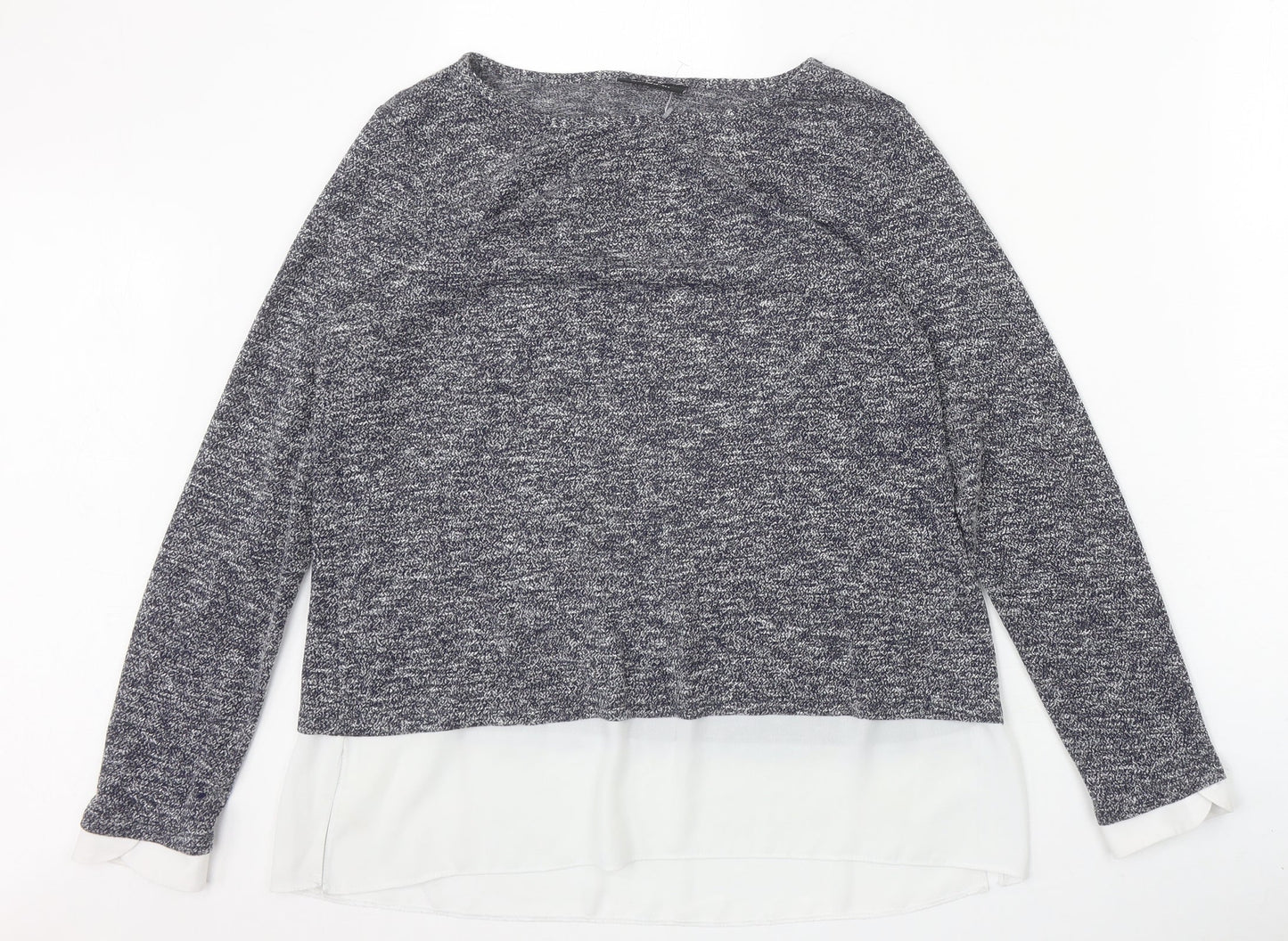 Wallis Womens Blue Boat Neck Polyester Pullover Jumper Size 12
