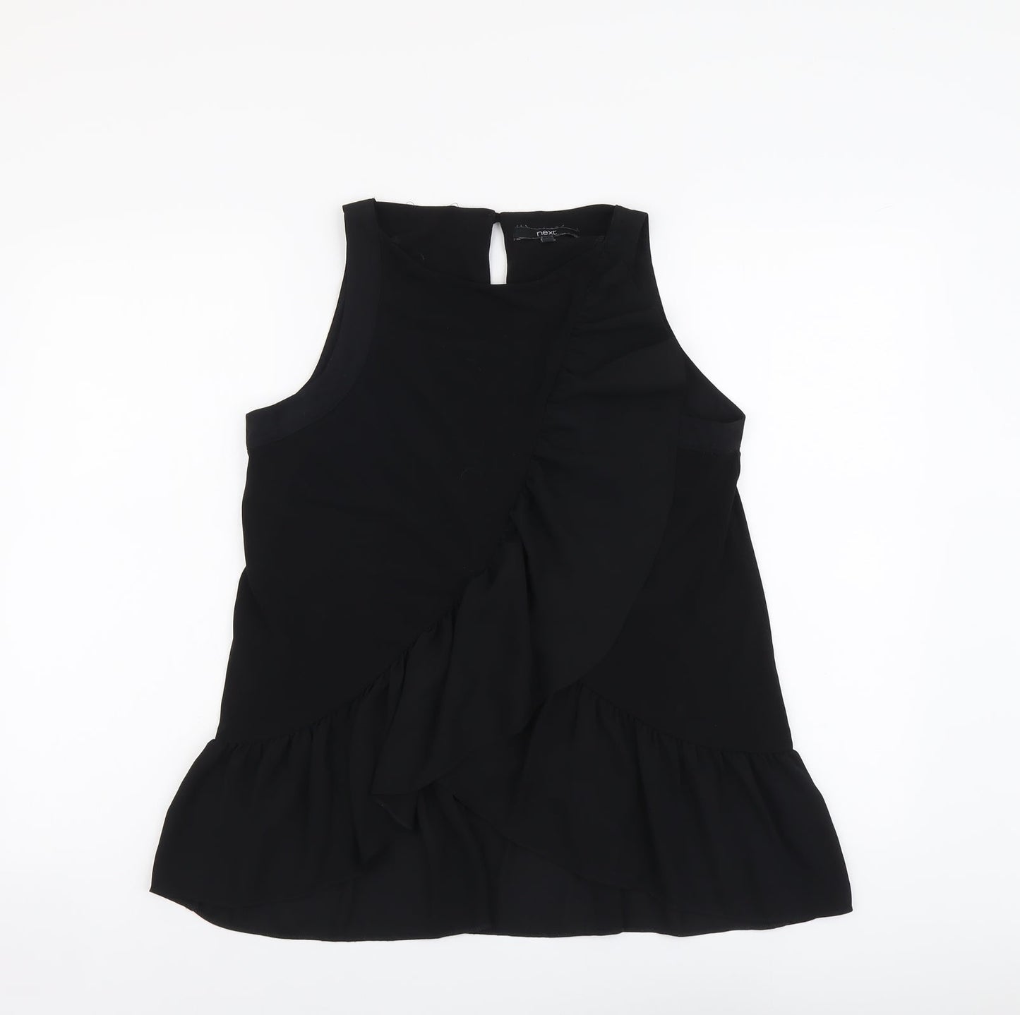 NEXT Womens Black Polyester Basic Tank Size 12 Round Neck