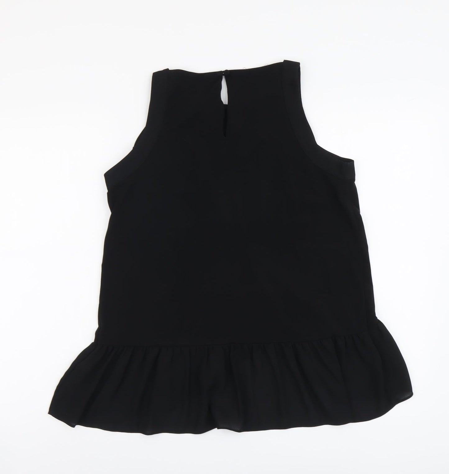 NEXT Womens Black Polyester Basic Tank Size 12 Round Neck