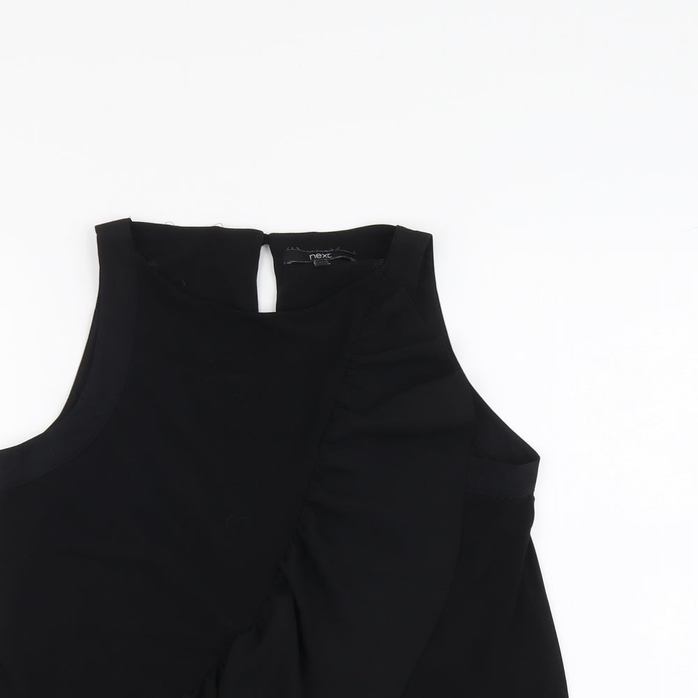 NEXT Womens Black Polyester Basic Tank Size 12 Round Neck