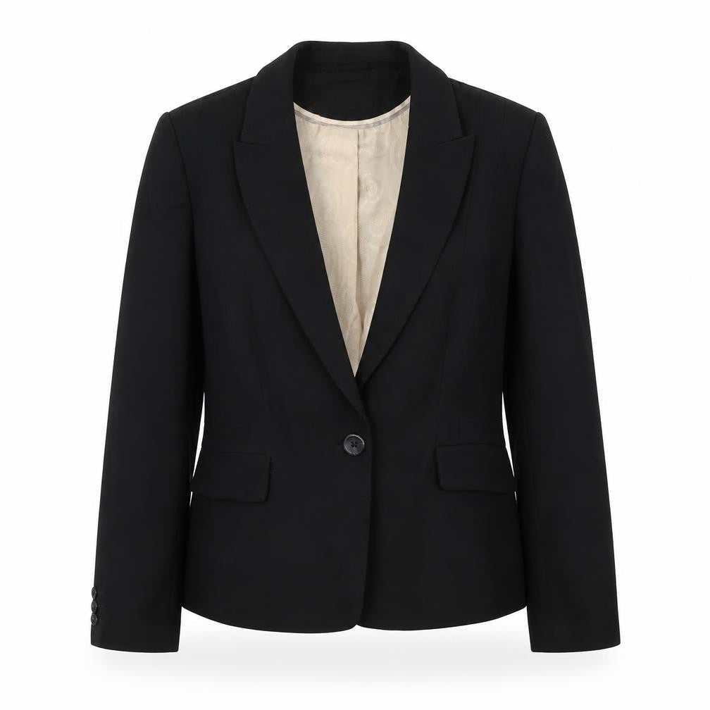 Marks and Spencer Womens Black Polyester Jacket Blazer Size 12