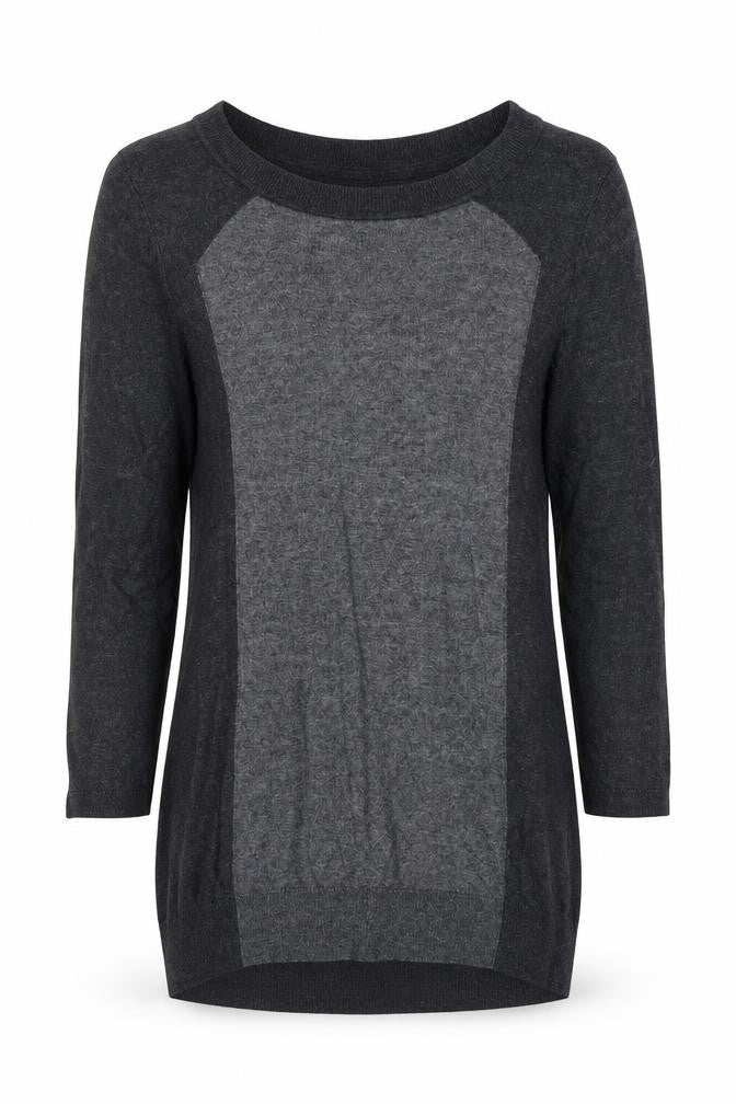 H&M Womens Grey Round Neck Viscose Pullover Jumper Size S