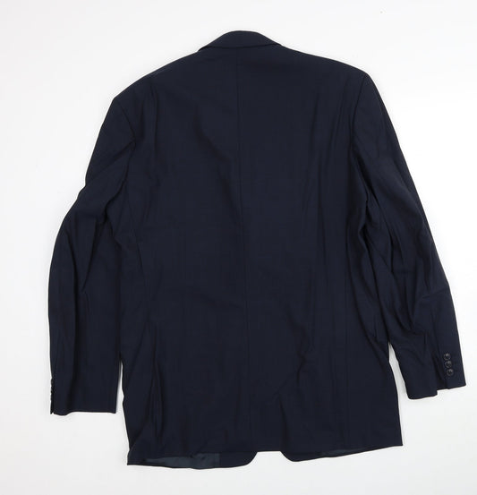 Rochas Mens Blue Wool Jacket Suit Jacket Size 40 Regular