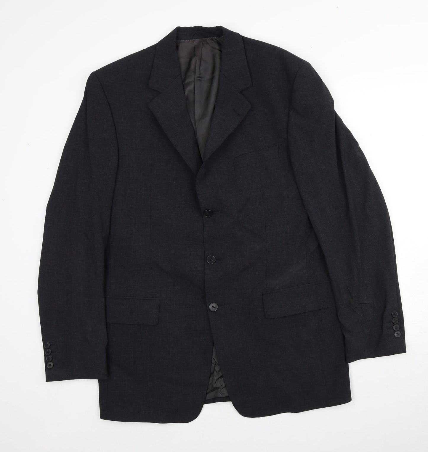 BARUTTI Mens Grey Polyester Jacket Suit Jacket Size 38 Regular