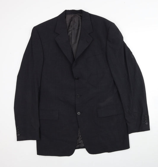 BARUTTI Mens Grey Polyester Jacket Suit Jacket Size 38 Regular
