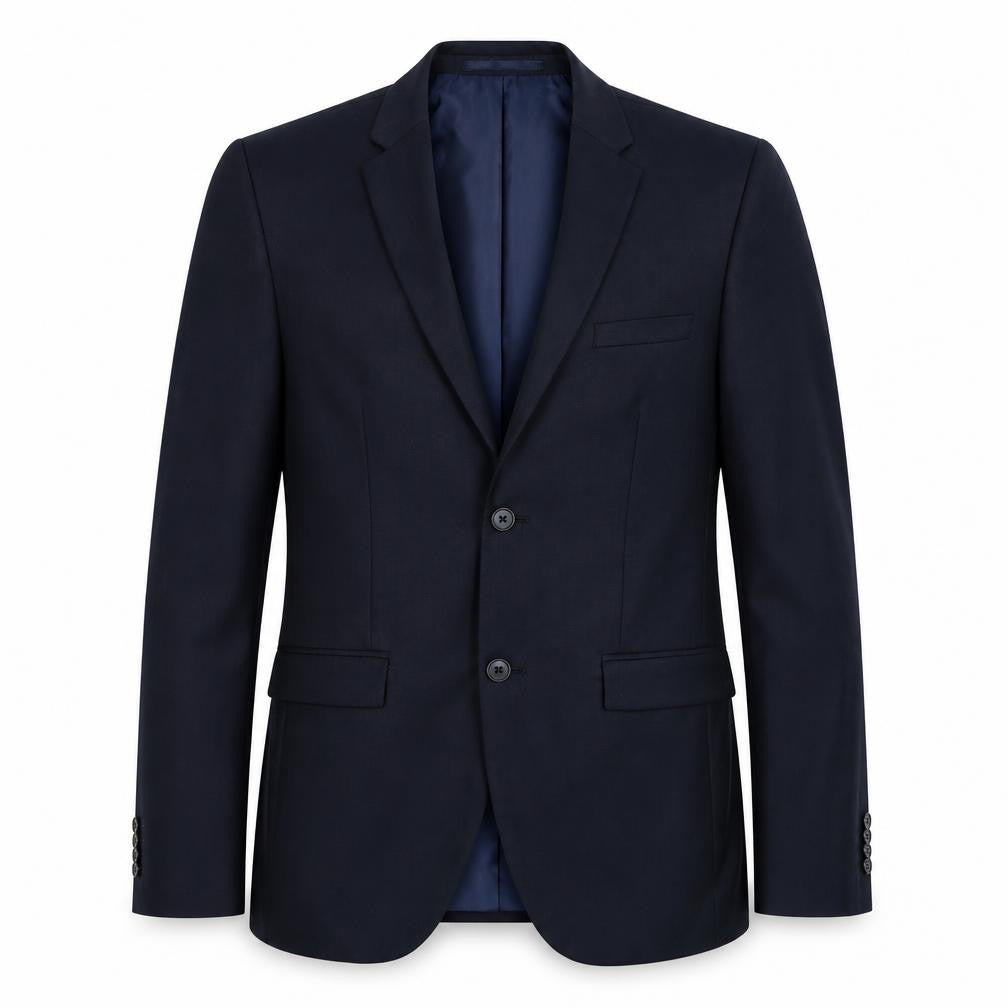 Topman Mens Blue Polyester Jacket Suit Jacket Size 36 Regular