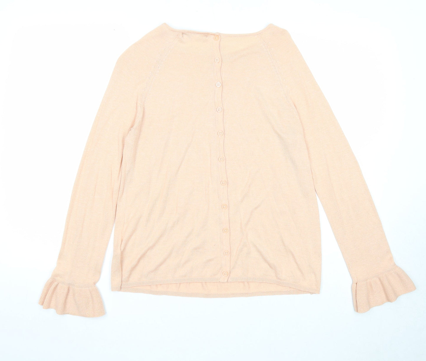 Marks and Spencer Womens Pink Round Neck Acrylic Pullover Jumper Size 10