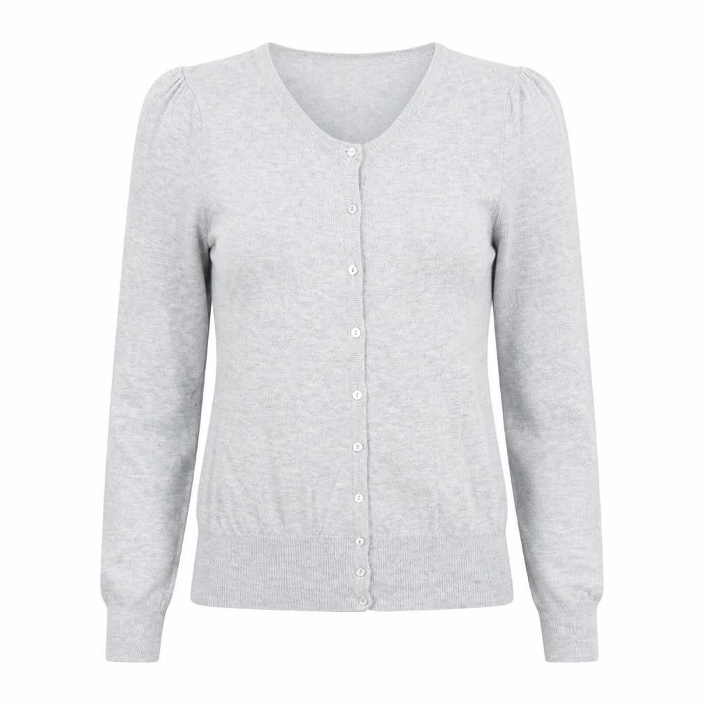 Marks and Spencer Womens Grey Scoop Neck Viscose Cardigan Jumper Size 6