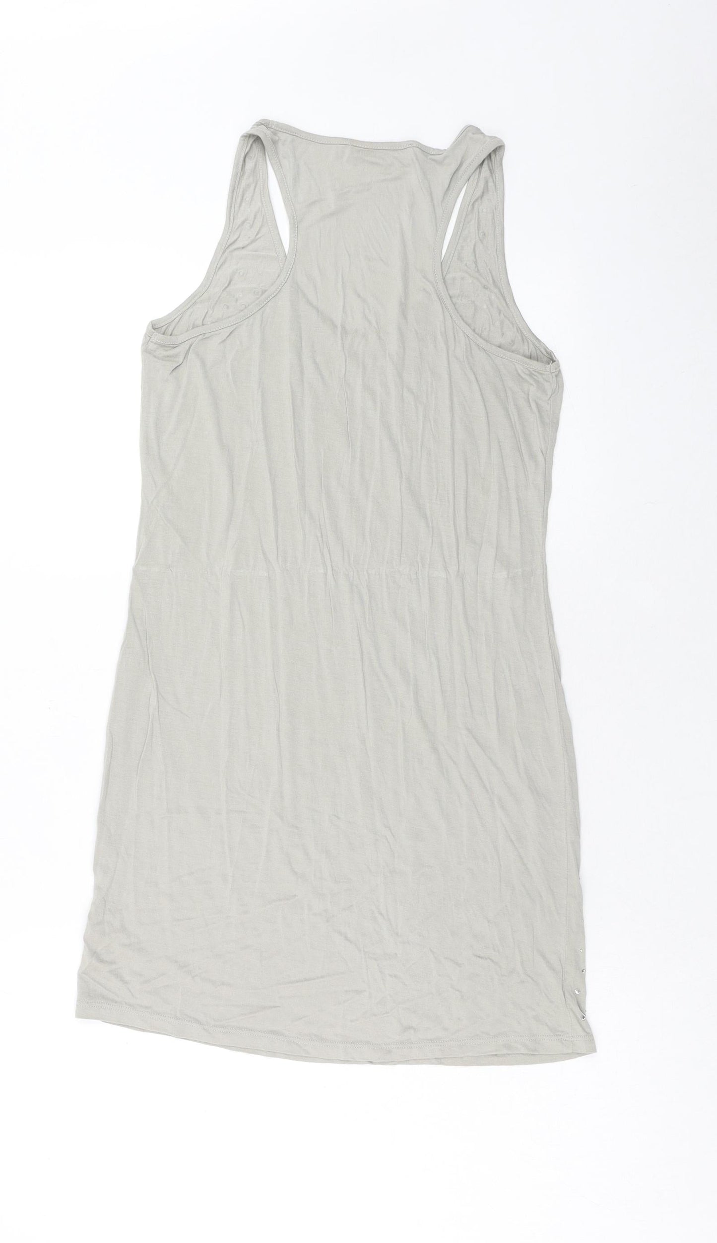 Oasis Womens Green Viscose Basic Tank Size M Round Neck