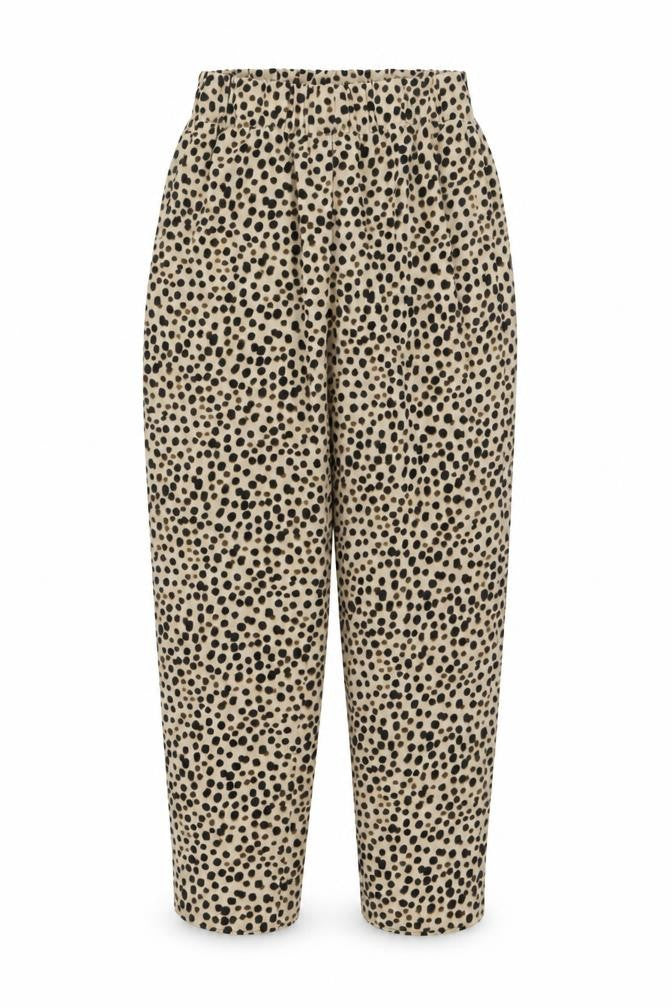 Monki Womens Brown Animal Print Polyester Trousers Size 26 in Regular - Cheetah Print