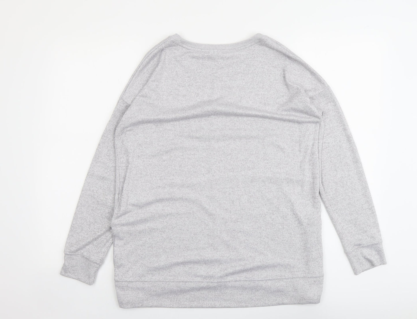 NEXT Womens Grey Boat Neck Polyester Pullover Jumper Size 12