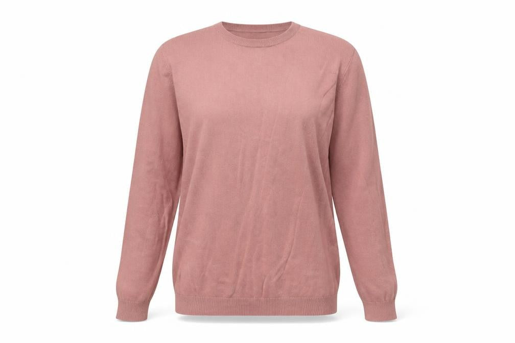 H&M Womens Pink Round Neck Viscose Pullover Jumper Size M