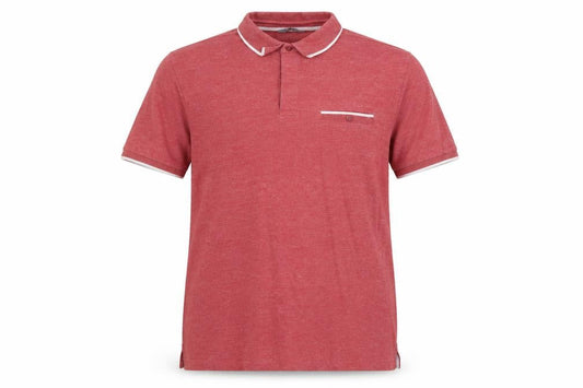 Nutmeg Mens Pink Cotton Polo Size L Collared Button
