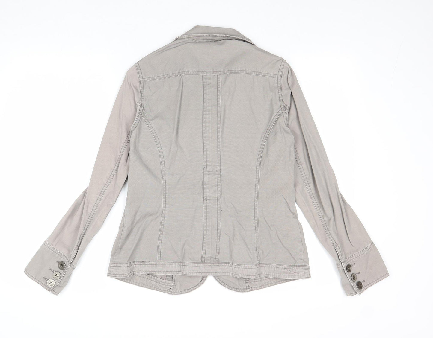 BHS Womens Grey Jacket Blazer Size 10 Buckle