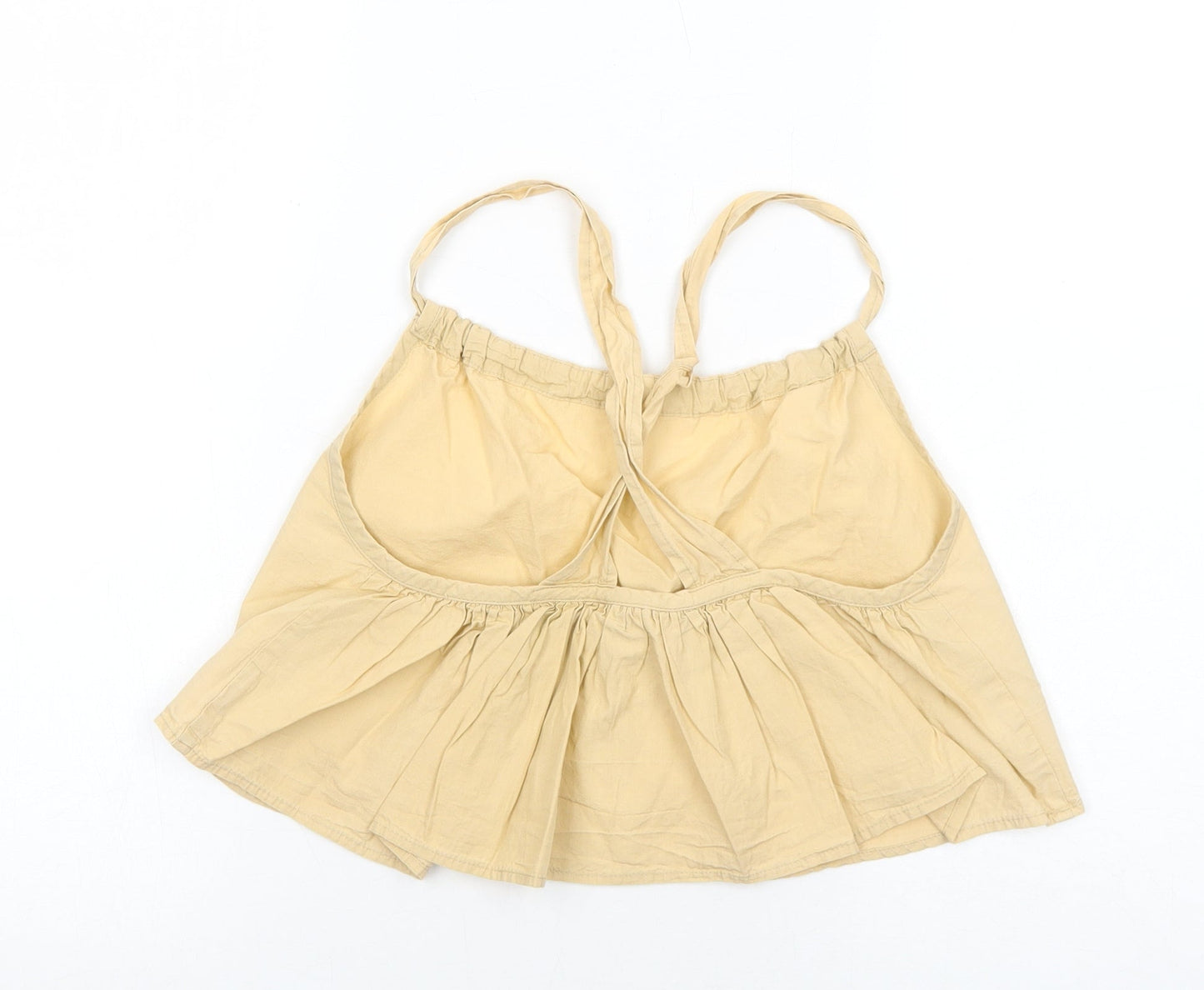 PRETTYLITTLETHING Womens Beige Cotton Basic Tank Size 10 Round Neck