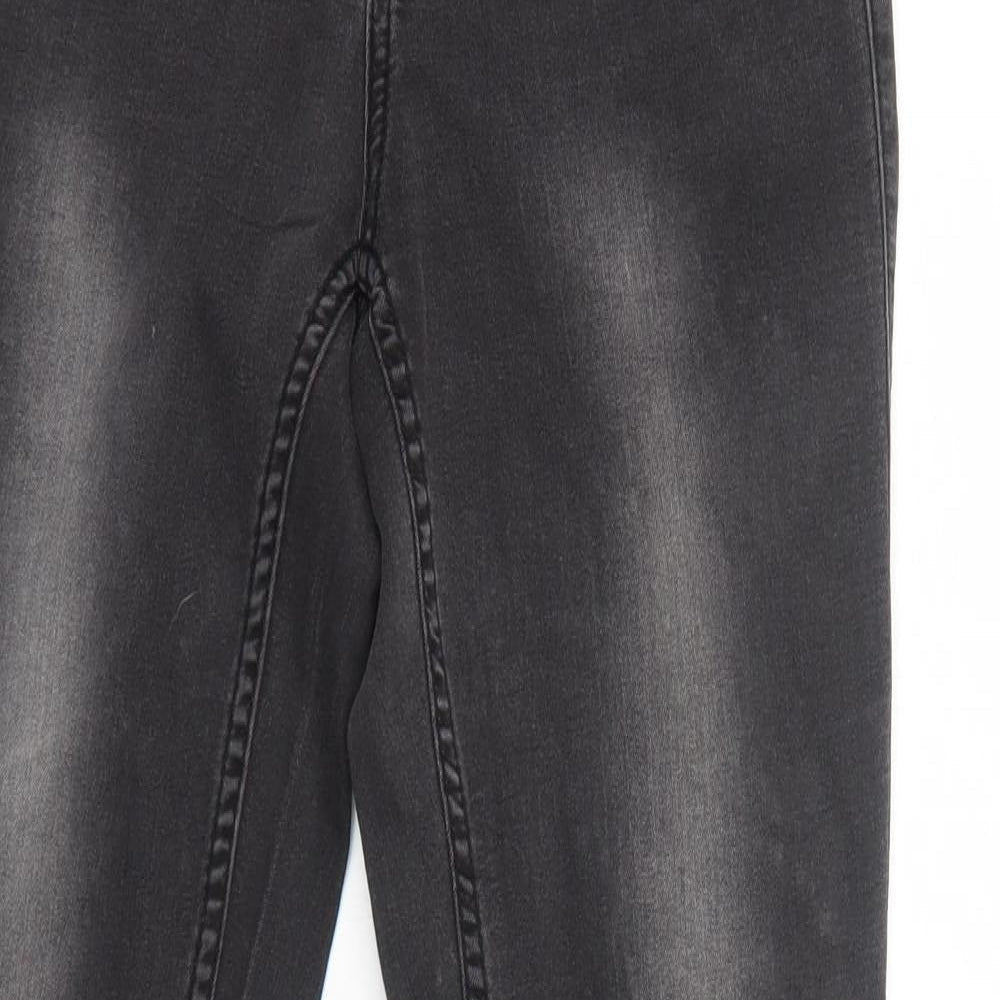 VERO MODA Womens Black Cotton Skinny Jeans Size 10 Regular Zip