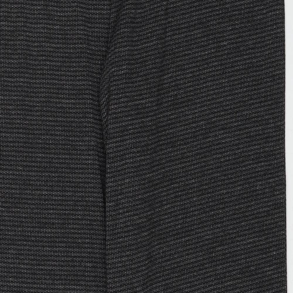 Marks and Spencer Womens Grey Polyester Trousers Size 16 Regular