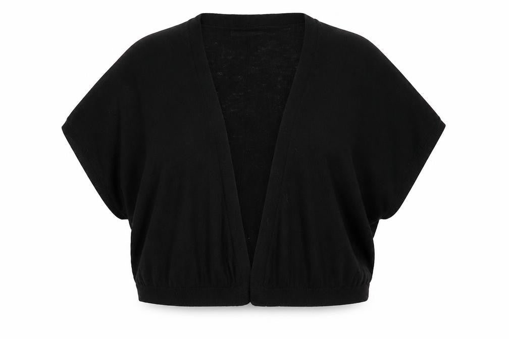 New Look Womens Black V-Neck Acrylic Cardigan Jumper Size 16