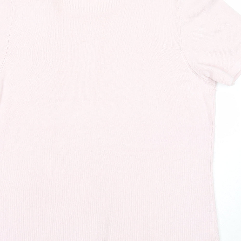 Papaya Womens Pink Round Neck Acrylic Pullover Jumper Size 20