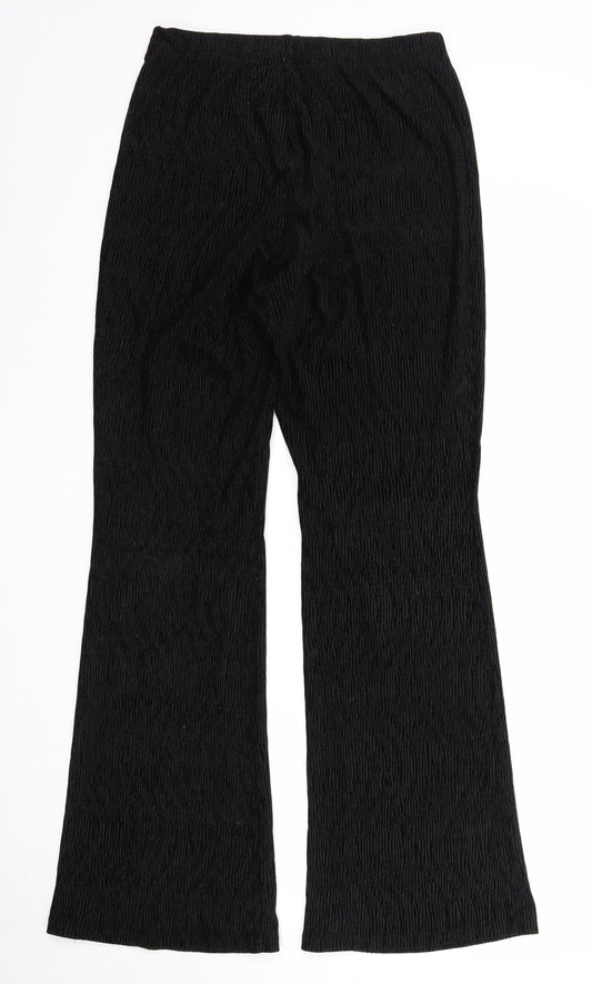 Divided Womens Black Polyester Jogger Trousers Size M Regular - Textured