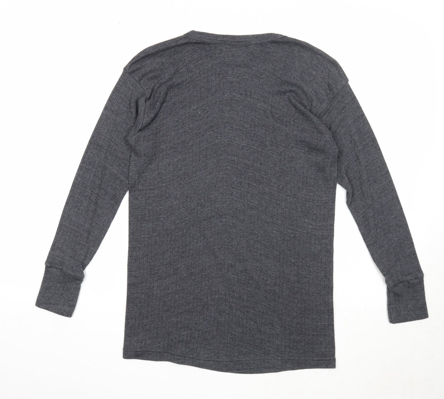 Gaffer Womens Grey Round Neck Cotton Pullover Jumper Size L