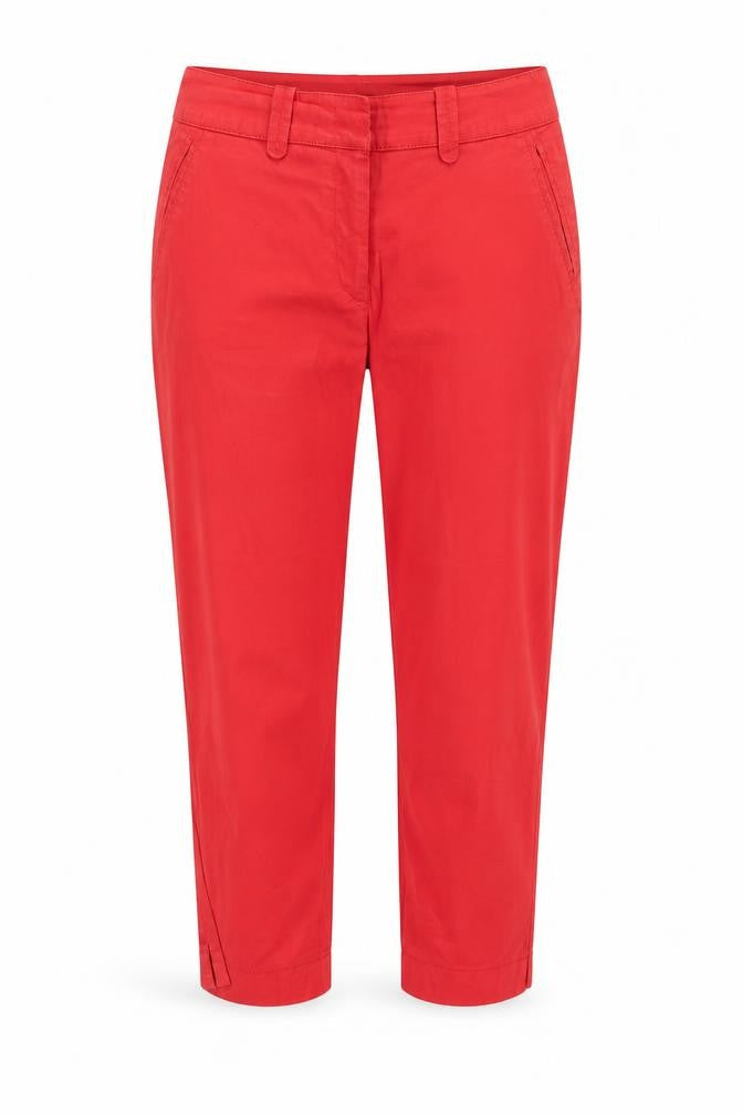 Paul & Shark Womens Red Polyester Trousers Size 32 in Regular Zip