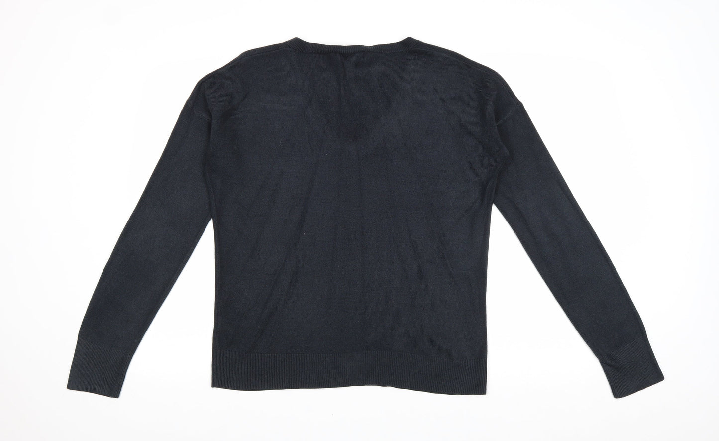 NEXT Womens Blue V-Neck Acrylic Pullover Jumper Size 12