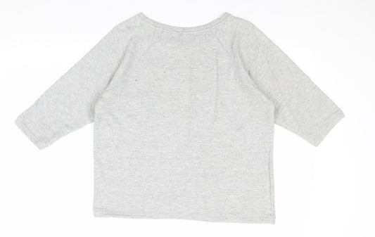 Internacionale Womens Grey Polyester Pullover Sweatshirt Size 12 Pullover - J'Adore J'Aime L'Amour