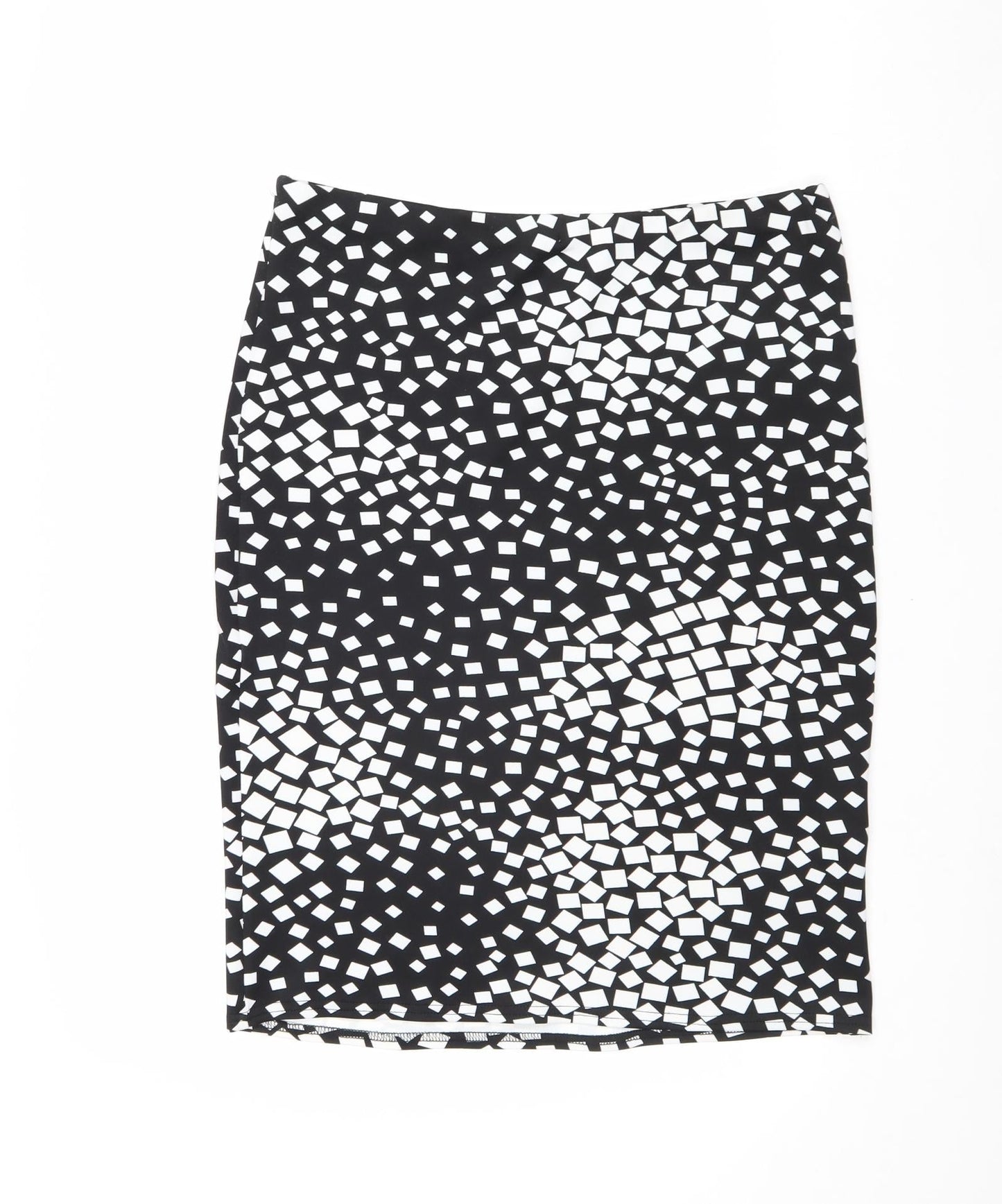 Simon Jefferey Womens Black Geometric Polyester Straight & Pencil Skirt Size 18