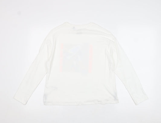 NEXT Boys White 100% Cotton Pullover T-Shirt Size 11 Years Crew Neck Pullover