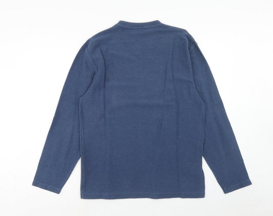 Lee Cooper Mens Blue Polyester Pullover Sweatshirt Size M