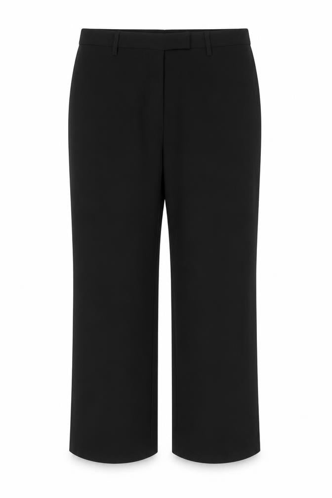 Kit Womens Black Polyester Trousers Size 14 Regular Hook & Eye