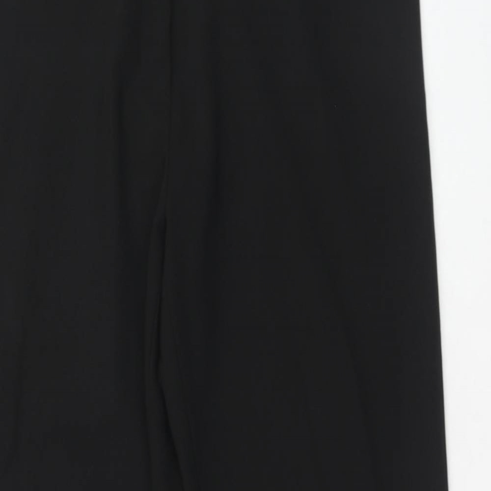 Kit Womens Black Polyester Trousers Size 14 Regular Hook & Eye