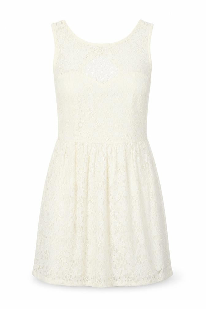 Jane Norman Womens Ivory Floral Cotton A-Line Size 6 Round Neck Button