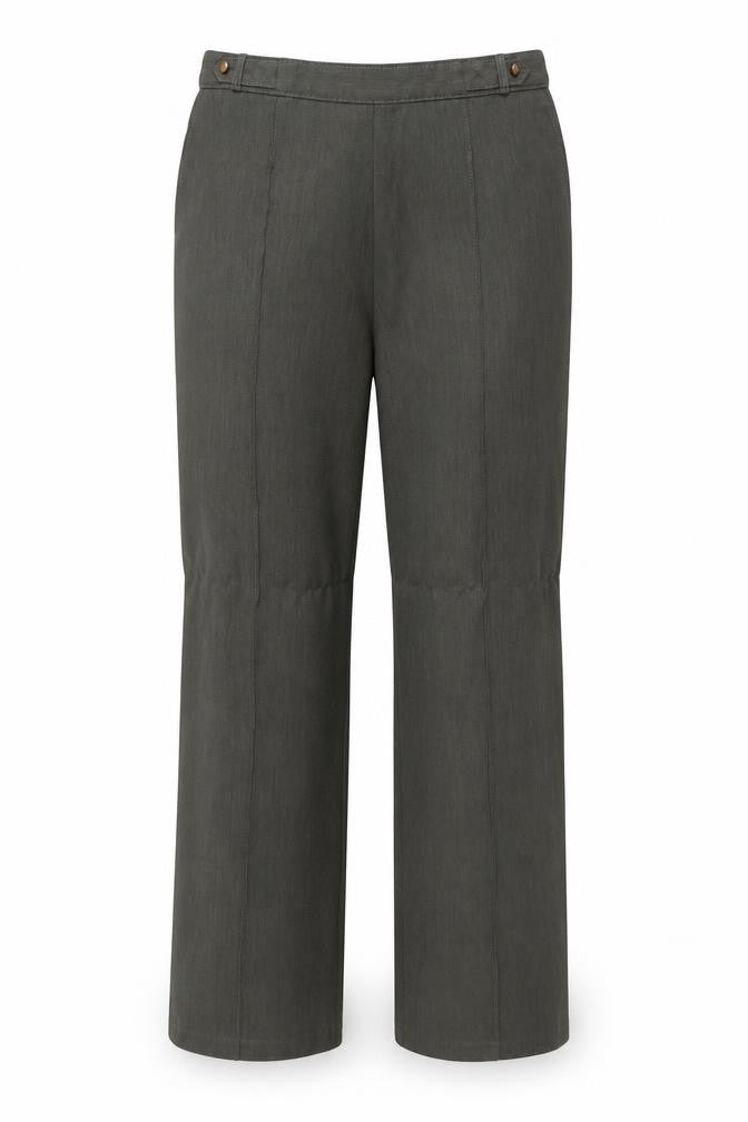 Marks and Spencer Womens Green Polyester Trousers Size 8 L26 in Regular