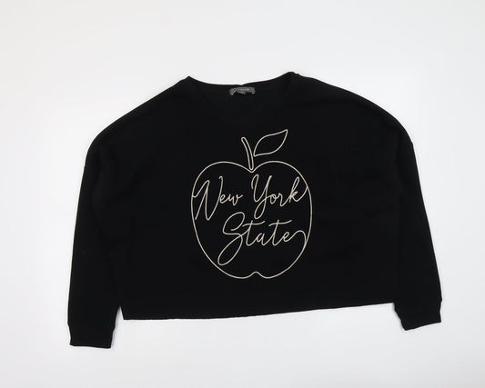 Primark Womens Black Polyester Pullover Sweatshirt Size M Pullover - New York State