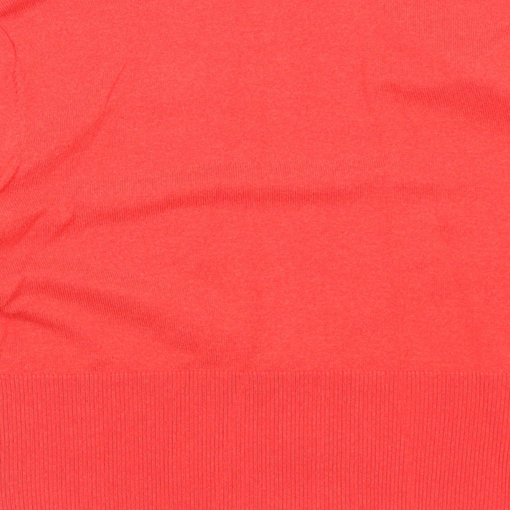 Betty Barclay Womens Red V-Neck Rayon Cardigan Jumper Size 14