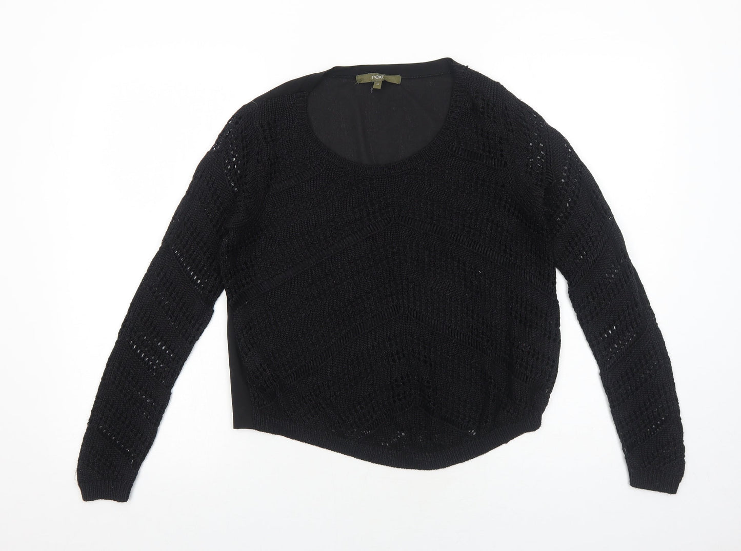 NEXT Womens Blue Crew Neck Acrylic Pullover Jumper Size 12 Pullover