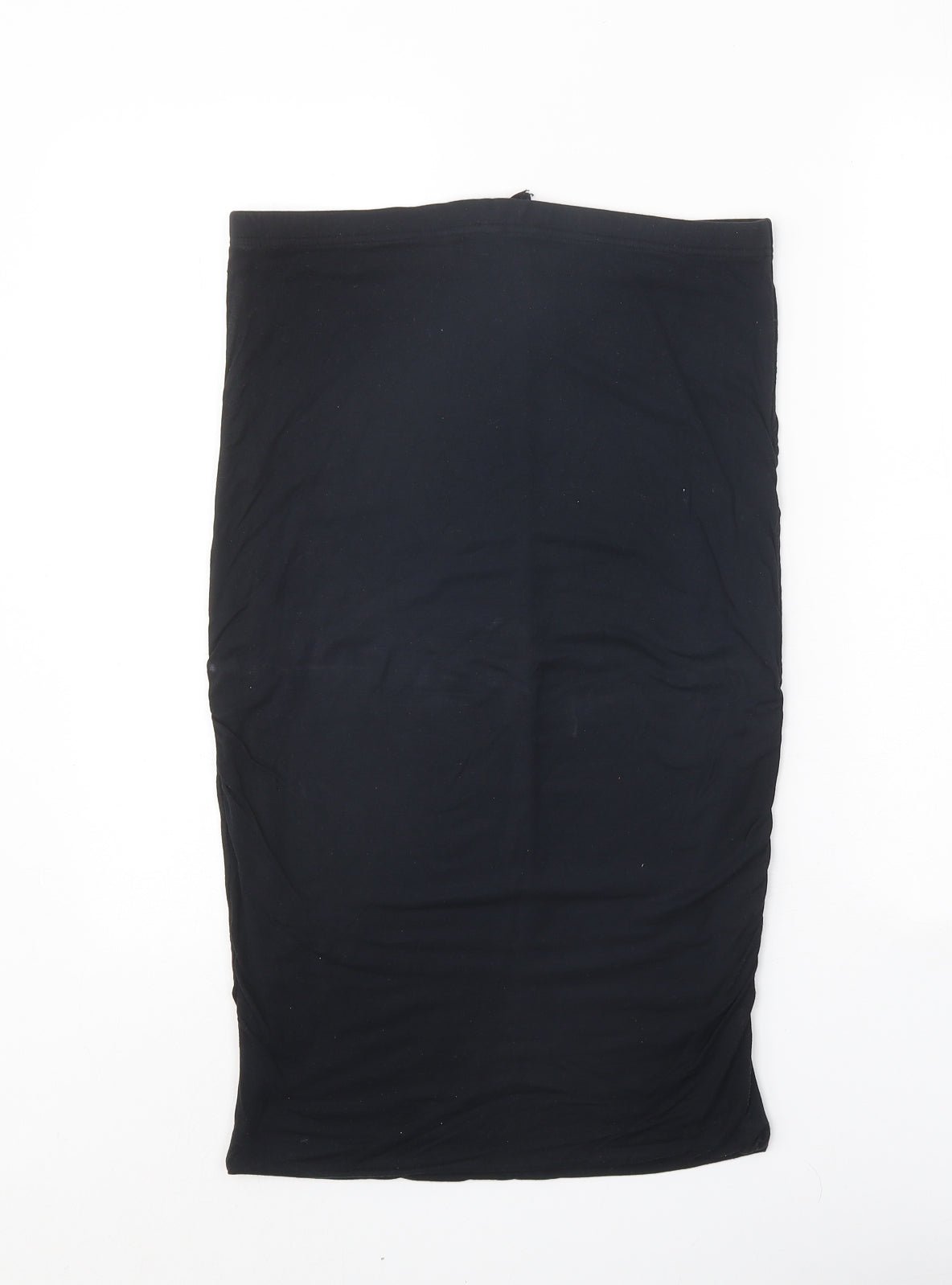 Topshop Womens Black Polyester Straight & Pencil Skirt Size 12