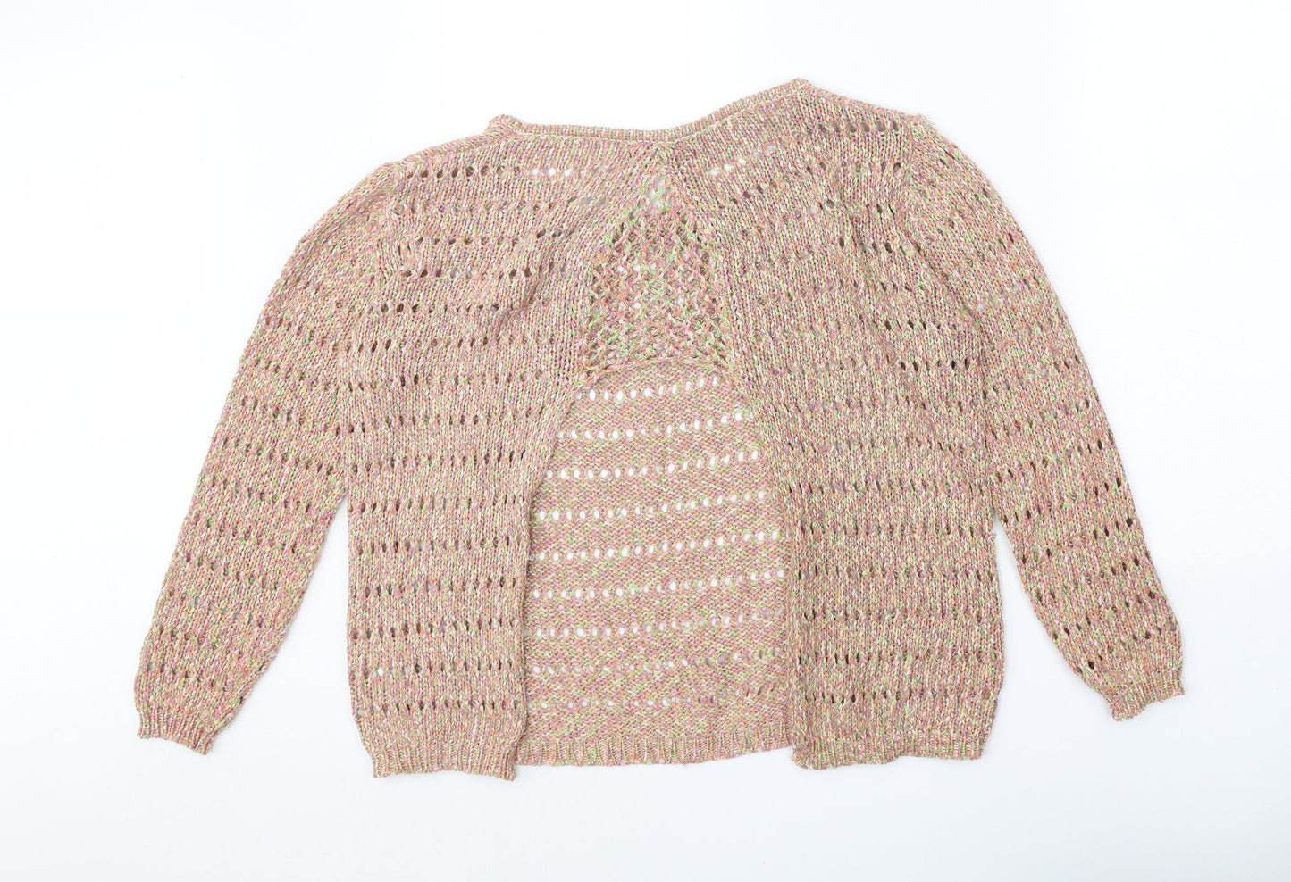 OPUS Womens Beige Boat Neck Cotton Pullover Jumper Size 10 - Open Back