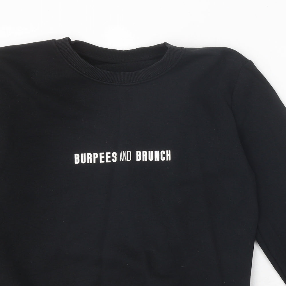 Preworn Womens Black Cotton Pullover Sweatshirt Size S Pullover