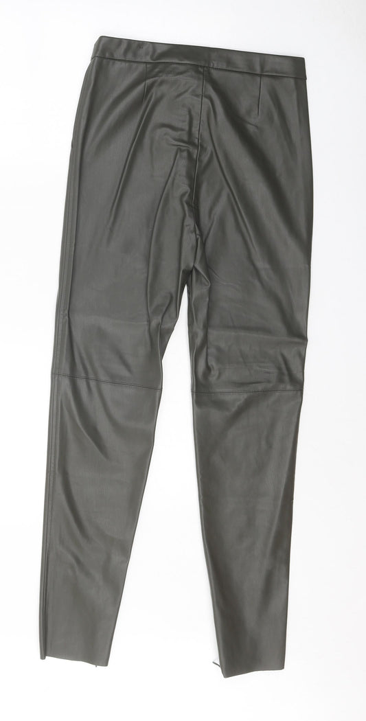 Preworn Womens Grey Polyamide Trousers Size 28 in Regular Zip
