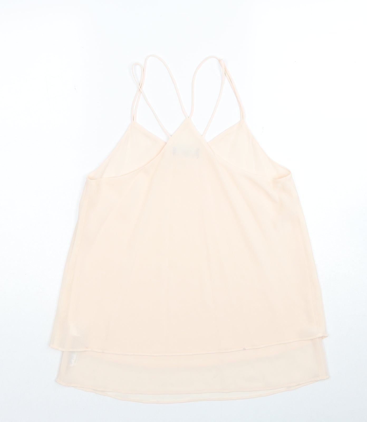 New Look Womens Beige Polyester Camisole Tank Size 10 V-Neck
