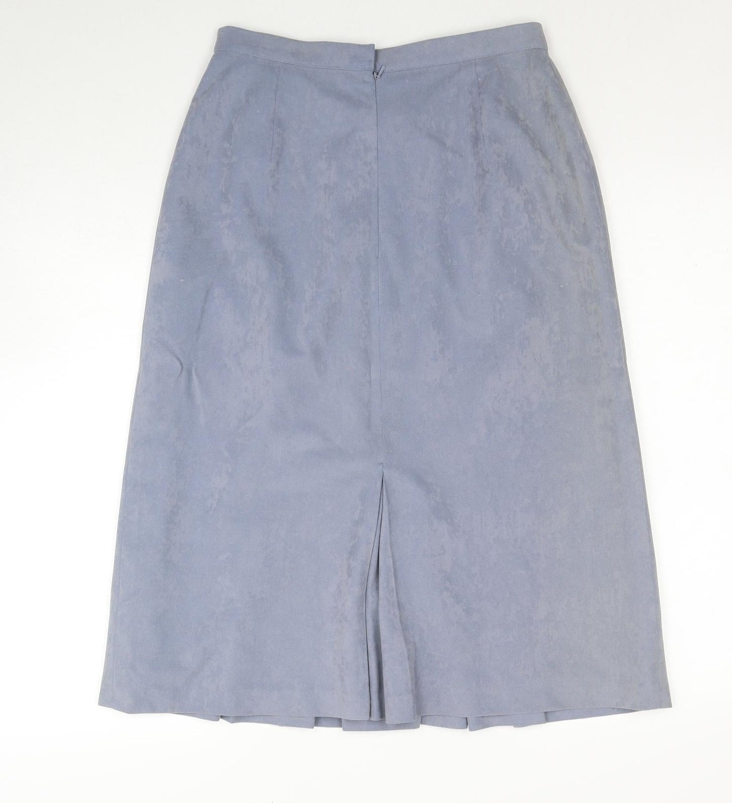 Preworn Womens Blue Polyester A-Line Skirt Size 28 in Zip